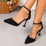 Black Strapped Heels
